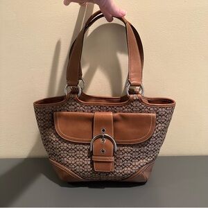 Vintage Y2K Coach Soho Brown Canvas / Tan Leather 7081 (2004)